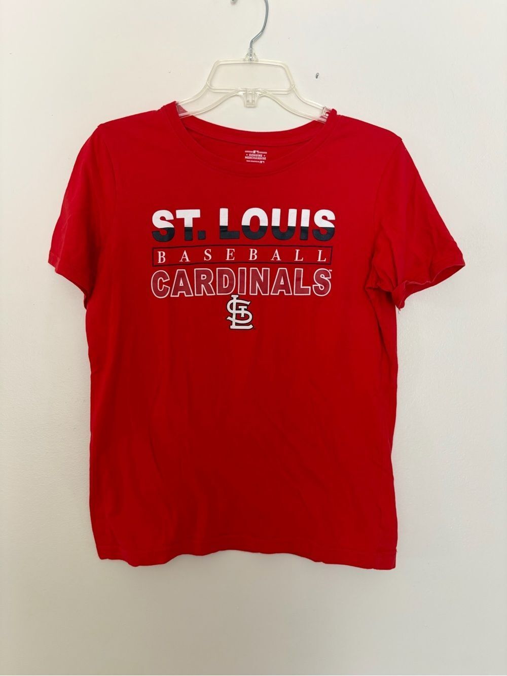 Genuine Merchandise Red Crewneck Baseball Tee